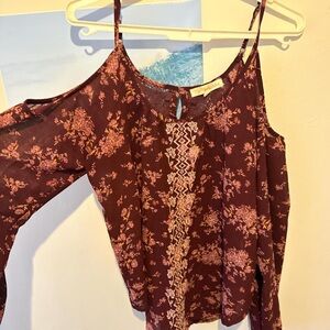 Floral Cold Shoulder Top